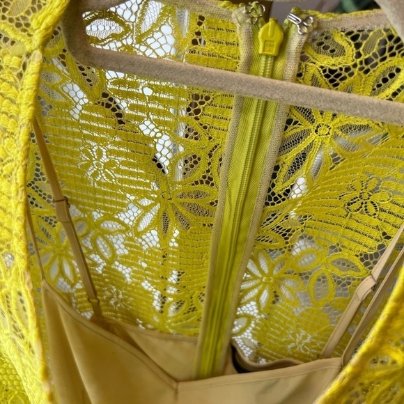 BCBGMAXAZRIA Embroidery Flower Lace Dress - Picture 5 of 12